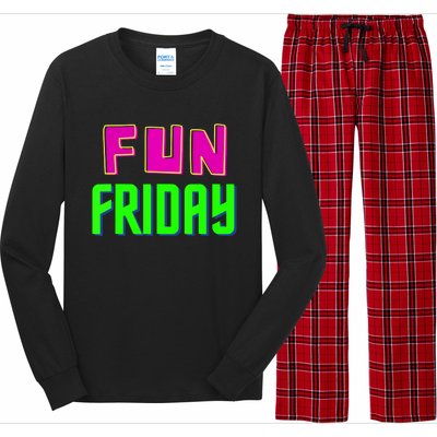 Fun Friday Motivational Positive Long Sleeve Pajama Set