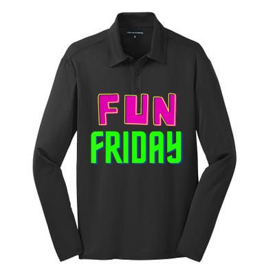 Fun Friday Motivational Positive Silk Touch Performance Long Sleeve Polo