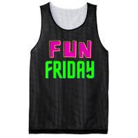 Fun Friday Motivational Positive Mesh Reversible Basketball Jersey Tank