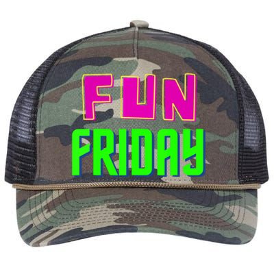 Fun Friday Motivational Positive Retro Rope Trucker Hat Cap