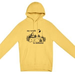 Funny Frog Meme My Wrath Is Infinite Frog Pond Premium Pullover Hoodie