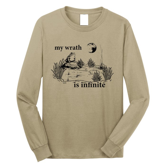 Funny Frog Meme My Wrath Is Infinite Frog Pond Long Sleeve Shirt