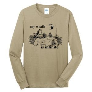 Funny Frog Meme My Wrath Is Infinite Frog Pond Tall Long Sleeve T-Shirt