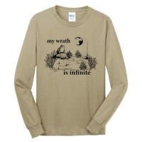 Funny Frog Meme My Wrath Is Infinite Frog Pond Tall Long Sleeve T-Shirt