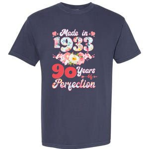 Flower Floral Made In 1933 90 Years Of Perfection Garment-Dyed Heavyweight T-Shirt