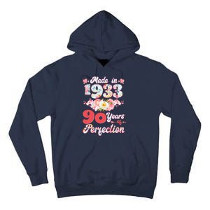 Flower Floral Made In 1933 90 Years Of Perfection Tall Hoodie