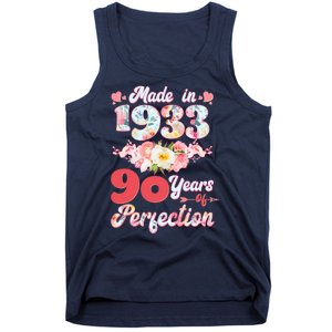 Flower Floral Made In 1933 90 Years Of Perfection Tank Top