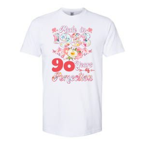 Flower Floral Made In 1933 90 Years Of Perfection Softstyle CVC T-Shirt