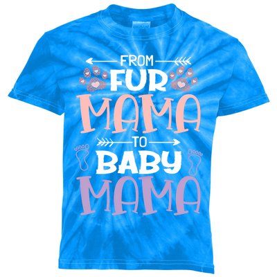 From Fur Mama To Mama Design Mom To Be Gift Kids Tie-Dye T-Shirt