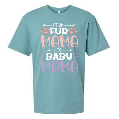 From Fur Mama To Mama Design Mom To Be Gift Sueded Cloud Jersey T-Shirt