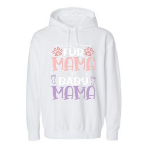 From Fur Mama To Mama Design Mom To Be Gift Garment-Dyed Fleece Hoodie