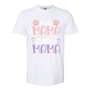 From Fur Mama To Mama Design Mom To Be Gift Softstyle CVC T-Shirt