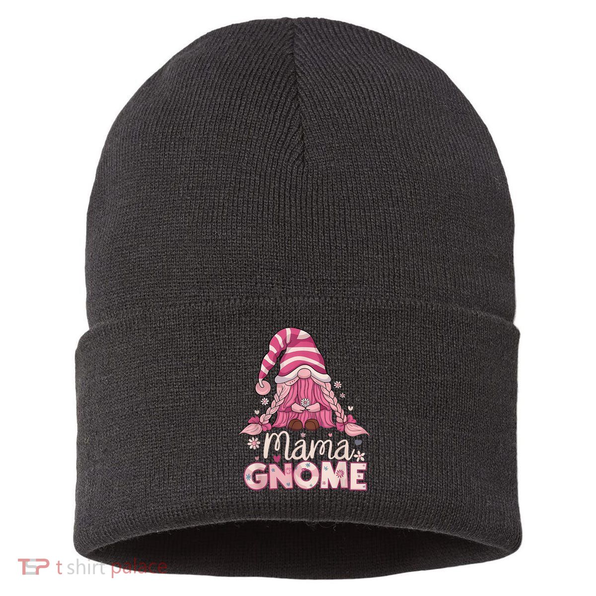 Flower For Mom Gnomies Cute Gnome Mom Happy Mother's Day Sustainable Knit Beanie