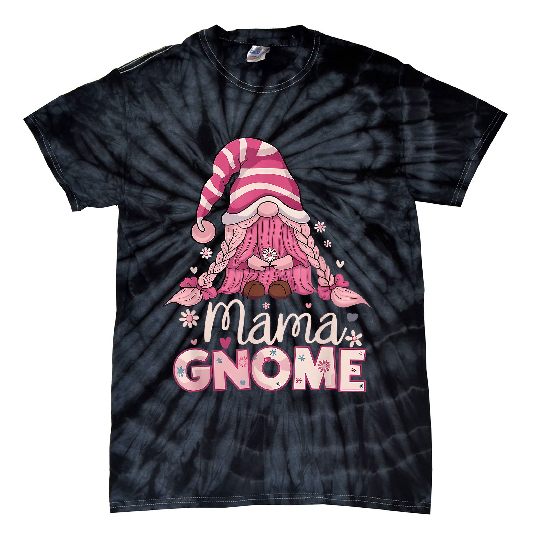 Flower For Mom Gnomies Cute Gnome Mom Happy Mother's Day Tie-Dye T-Shirt