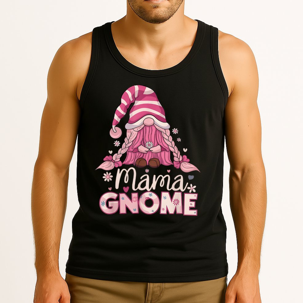 Flower For Mom Gnomies Cute Gnome Mom Happy Mother's Day Tank Top