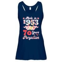 Flower Floral Made In 1953 70 Years Of Perfection Ladies Essential Flowy Tank