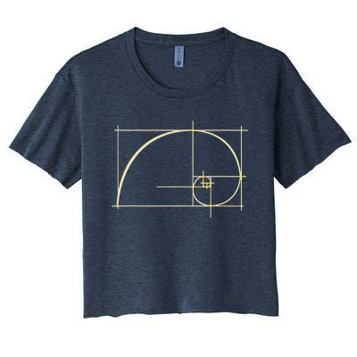 Funny For Math Teacher I Gift Spiral Pi Ratio Women's Crop Top Tee