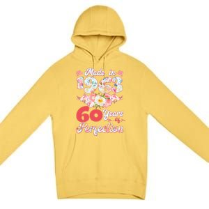 Flower Floral Made In 1963 60 Years Of Perfection Premium Pullover Hoodie