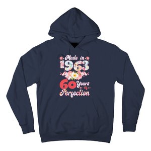 Flower Floral Made In 1963 60 Years Of Perfection Hoodie