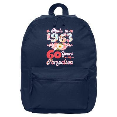 Flower Floral Made In 1963 60 Years Of Perfection 16 in Basic Backpack