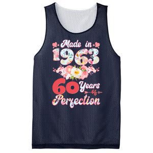 Flower Floral Made In 1963 60 Years Of Perfection Mesh Reversible Basketball Jersey Tank