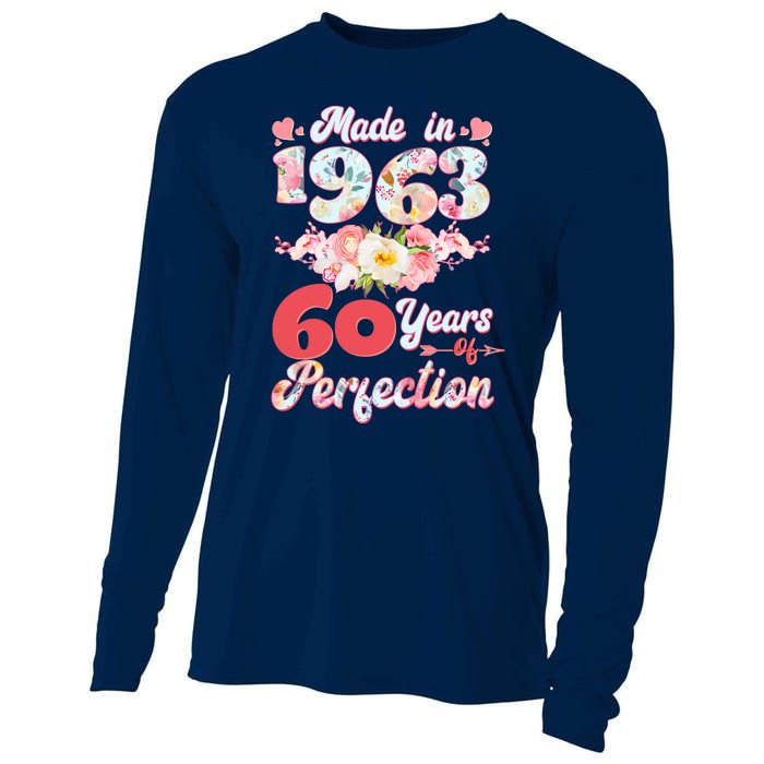 Flower Floral Made In 1963 60 Years Of Perfection Cooling Performance Long Sleeve Crew