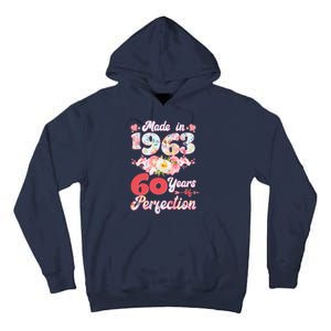 Flower Floral Made In 1963 60 Years Of Perfection Tall Hoodie