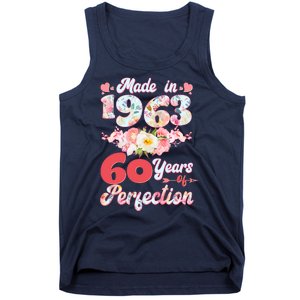 Flower Floral Made In 1963 60 Years Of Perfection Tank Top