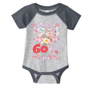 Flower Floral Made In 1963 60 Years Of Perfection Infant Baby Jersey Bodysuit