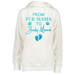 From Fur Mama To Mama Dog Cat Owner New Mom Pregnant Gift Womens Funnel Neck Pullover Hood