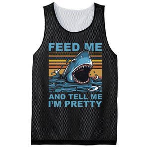 Funny Feed Me And Tell Me IM Pretty Shark Ocean Biologists Mesh Reversible Basketball Jersey Tank