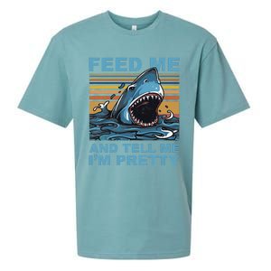 Funny Feed Me And Tell Me IM Pretty Shark Ocean Biologists Sueded Cloud Jersey T-Shirt