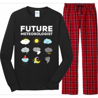 Funny Future Meteorologist Art For Weatherman Long Sleeve Pajama Set