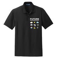 Funny Future Meteorologist Art For Weatherman Dry Zone Grid Polo