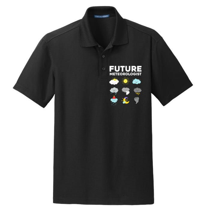 Funny Future Meteorologist Art For Weatherman Dry Zone Grid Polo