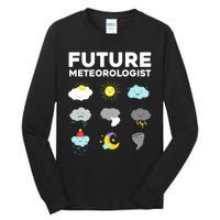 Funny Future Meteorologist Art For Weatherman Tall Long Sleeve T-Shirt