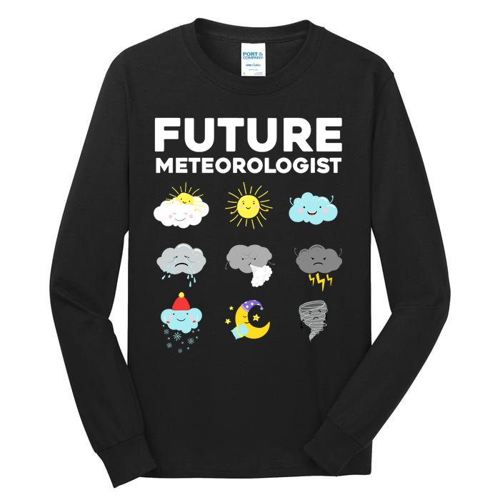 Funny Future Meteorologist Art For Weatherman Tall Long Sleeve T-Shirt