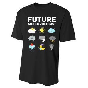 Funny Future Meteorologist Art For Weatherman Performance Sprint T-Shirt