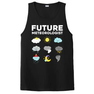 Funny Future Meteorologist Art For Weatherman PosiCharge Competitor Tank