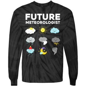 Funny Future Meteorologist Art For Weatherman Tie-Dye Long Sleeve Shirt