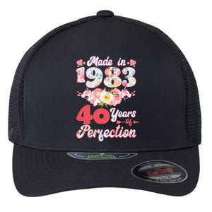 Flower Floral Made In 1983 40 Years Of Perfection Flexfit Unipanel Trucker Cap