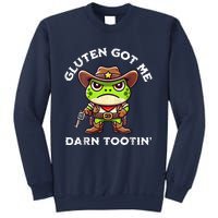 Funny Frog Meme Gluten Got Me Darn Tootin Gluten Free Diet Sweatshirt