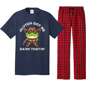 Funny Frog Meme Gluten Got Me Darn Tootin Gluten Free Diet Pajama Set