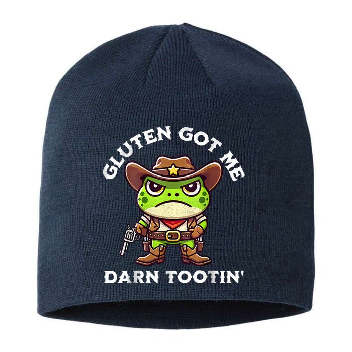 Funny Frog Meme Gluten Got Me Darn Tootin Gluten Free Diet Sustainable Beanie