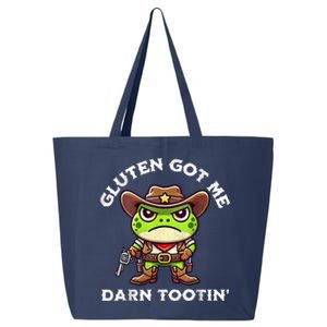 Funny Frog Meme Gluten Got Me Darn Tootin Gluten Free Diet 25L Jumbo Tote