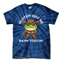 Funny Frog Meme Gluten Got Me Darn Tootin Gluten Free Diet Tie-Dye T-Shirt