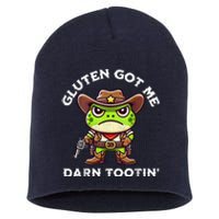 Funny Frog Meme Gluten Got Me Darn Tootin Gluten Free Diet Short Acrylic Beanie