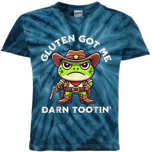 Funny Frog Meme Gluten Got Me Darn Tootin Gluten Free Diet Kids Tie-Dye T-Shirt