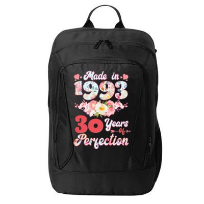 Flower Floral Made In 1993 30 Years Of Perfection City Backpack