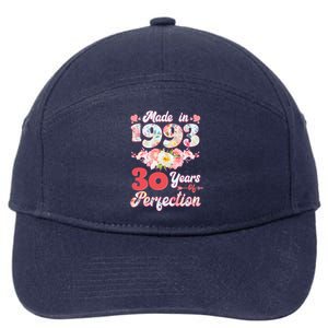 Flower Floral Made In 1993 30 Years Of Perfection 7-Panel Snapback Hat